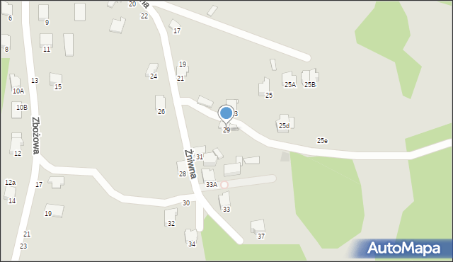 Zawiercie, Żniwna, 29, mapa Zawiercie