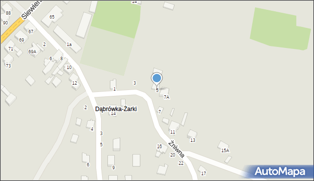 Zawiercie, Żniwna, 5, mapa Zawiercie