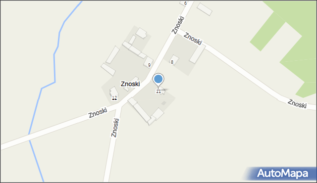 Znoski, Znoski, 11, mapa Znoski