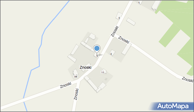 Znoski, Znoski, 9, mapa Znoski