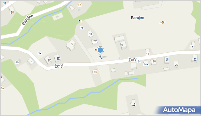 Brenna, Żory, 7a, mapa Brenna