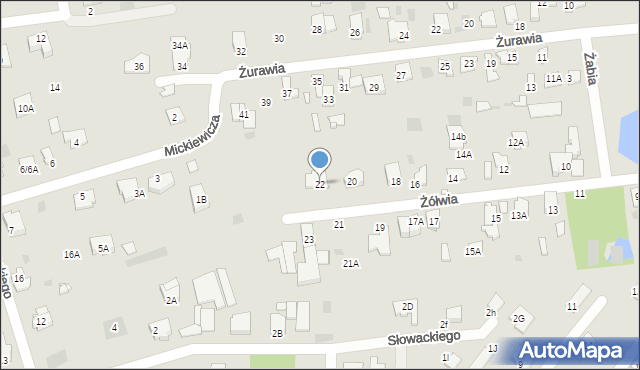 Brwinów, Żółwia, 22, mapa Brwinów