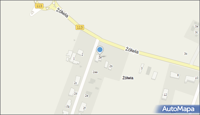 Budno, Żółwia, 2a, mapa Budno