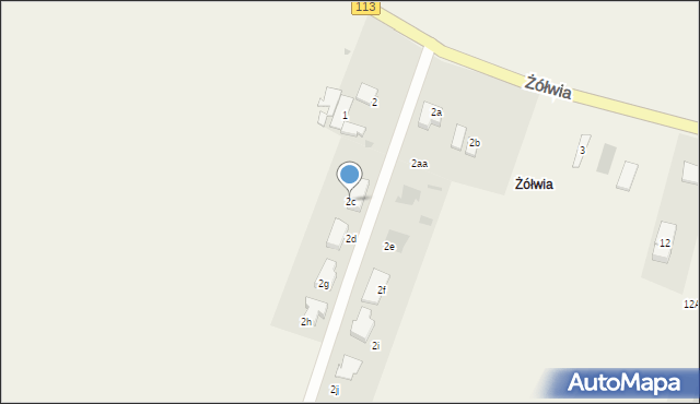 Budno, Żółwia, 2c, mapa Budno