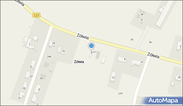 Budno, Żółwia, 3, mapa Budno