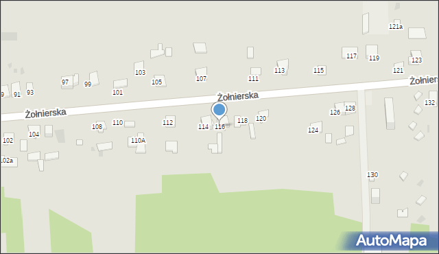 Dąbrowa Górnicza, Żołnierska, 116, mapa Dąbrowa Górnicza