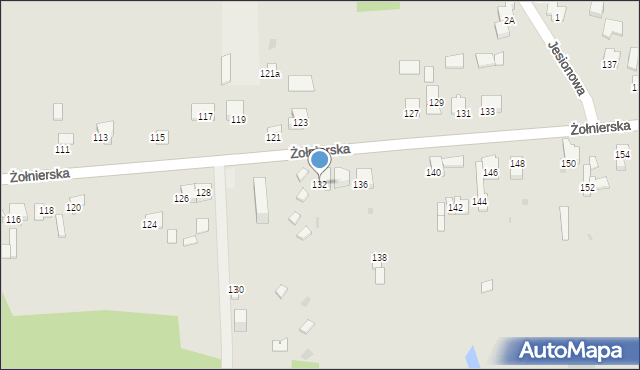 Dąbrowa Górnicza, Żołnierska, 132, mapa Dąbrowa Górnicza