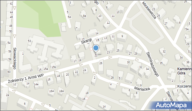 Gdynia, Żołnierzy 1 Armii Wojska Polskiego, 21, mapa Gdyni