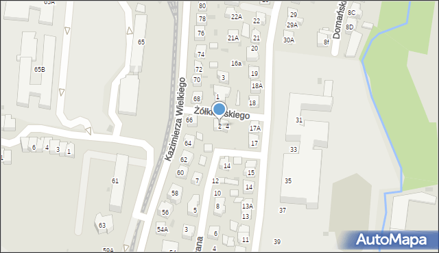 Gorzów Wielkopolski, Żółkiewskiego Stanisława, hetm., 2, mapa Gorzów Wielkopolski