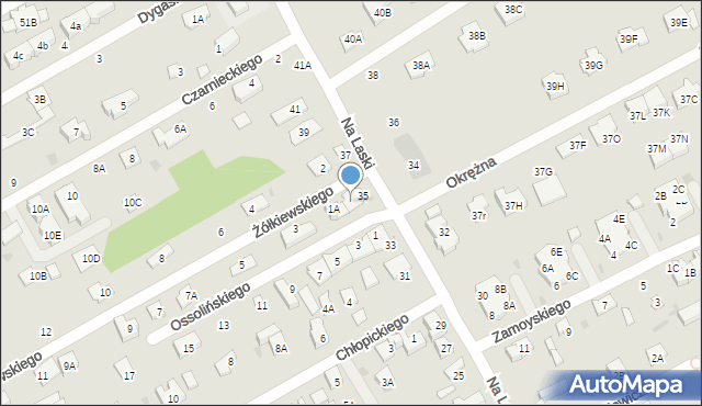 Grodzisk Mazowiecki, Żółkiewskiego Stanisława, hetm., 1, mapa Grodzisk Mazowiecki