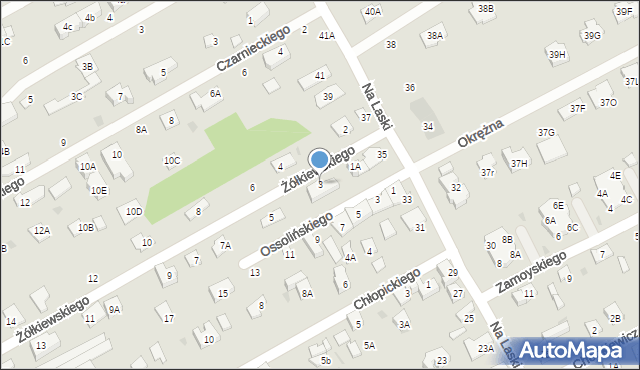 Grodzisk Mazowiecki, Żółkiewskiego Stanisława, hetm., 3, mapa Grodzisk Mazowiecki