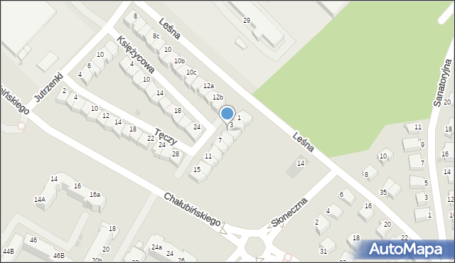 Koszalin, Zorzy, 5, mapa Koszalina