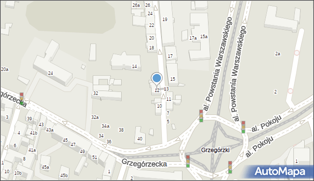 Kraków, Żółkiewskiego Stanisława, hetm., 12, mapa Krakowa