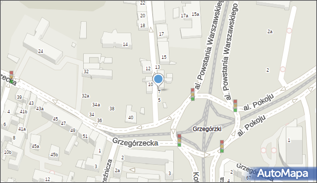 Kraków, Żółkiewskiego Stanisława, hetm., 7, mapa Krakowa