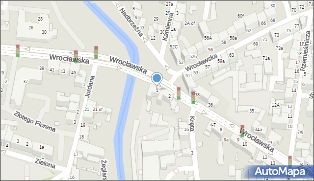 Legnica, Żołnierzy II Armii Wojska Polskiego, 1, mapa Legnicy