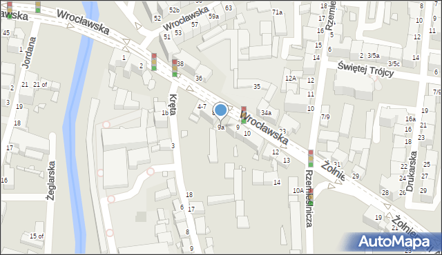 Legnica, Żołnierzy II Armii Wojska Polskiego, 9a, mapa Legnicy