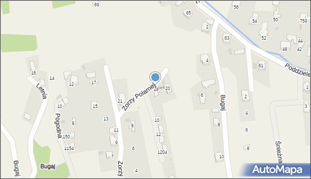 Lipowa, Zorzy Polarnej, 18, mapa Lipowa