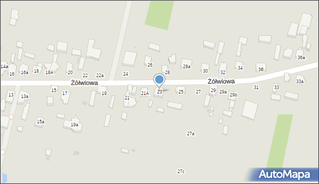 Łódź, Żółwiowa, 23, mapa Łodzi