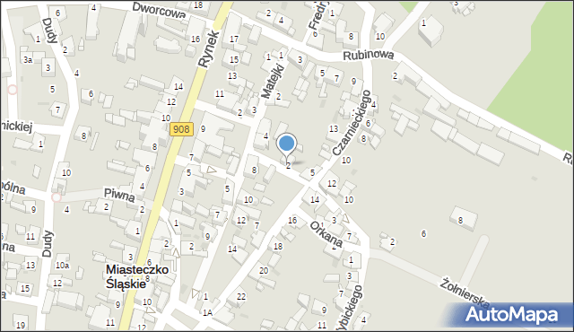 Miasteczko Śląskie, Żołnierska, 2, mapa Miasteczko Śląskie