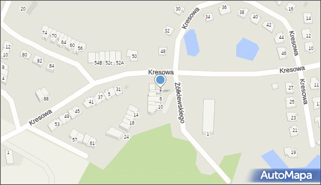 Olsztyn, Żółkiewskiego Stanisława, hetm., 4, mapa Olsztyna