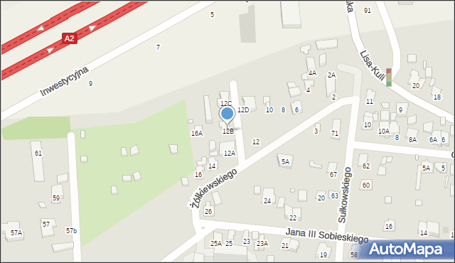 Piastów, Żółkiewskiego Stanisława, hetm., 12B, mapa Piastów