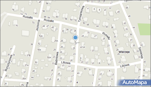 Piotrków Trybunalski, Żołędziowa, 27, mapa Piotrków Trybunalski