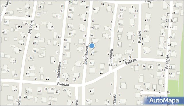 Piotrków Trybunalski, Żołędziowa, 2d, mapa Piotrków Trybunalski