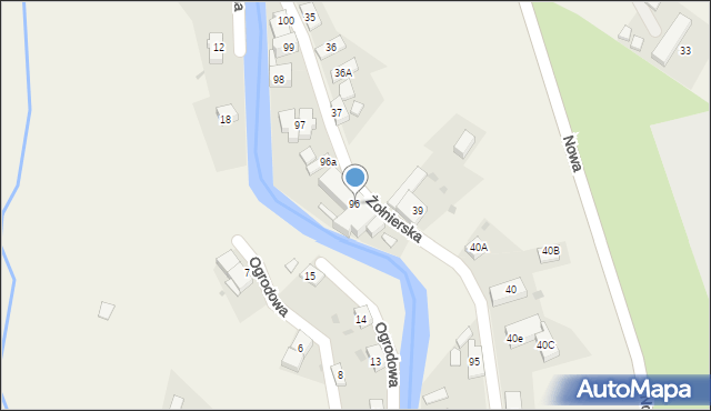 Podgórzyn, Żołnierska, 96, mapa Podgórzyn