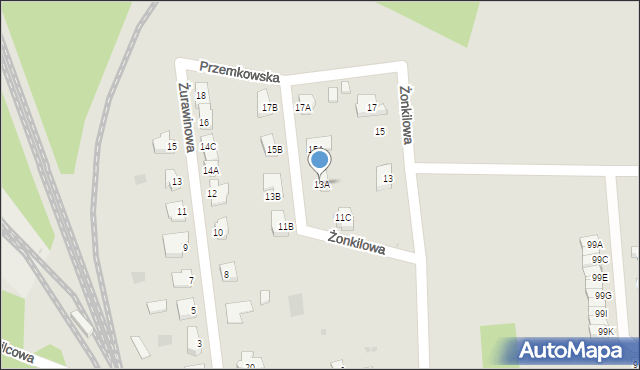 Polkowice, Żonkilowa, 13A, mapa Polkowice