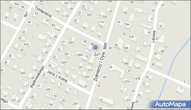 Rumia, Żołnierzy I Dywizji Wojska Polskiego, 29A, mapa Rumia