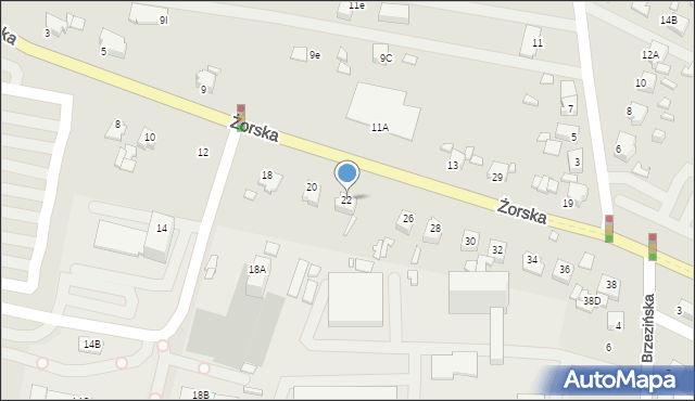 Rybnik, Żorska, 22, mapa Rybnika