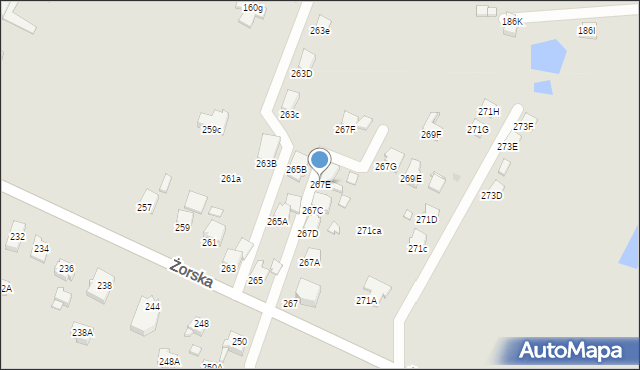 Rybnik, Żorska, 267E, mapa Rybnika