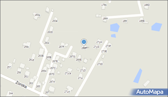 Rybnik, Żorska, 269F, mapa Rybnika