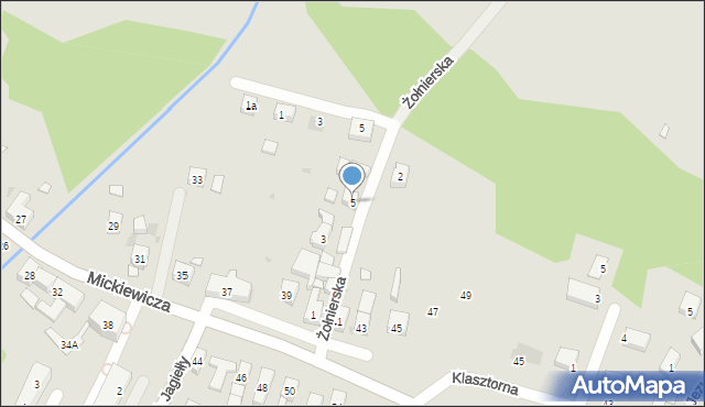 Ścinawa, Żołnierska, 5, mapa Ścinawa