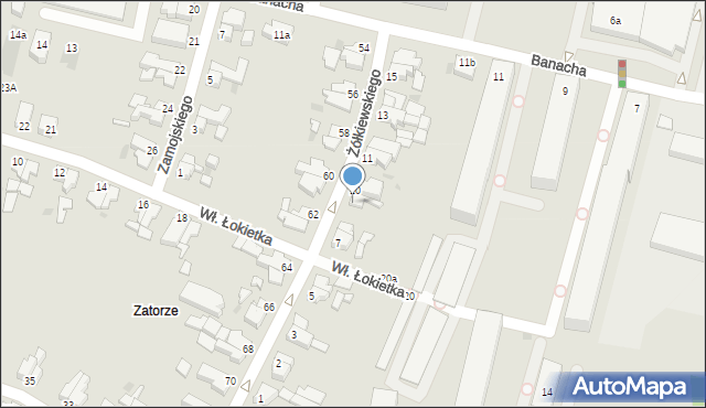 Słupsk, Żółkiewskiego Stanisława, hetm., 9, mapa Słupska