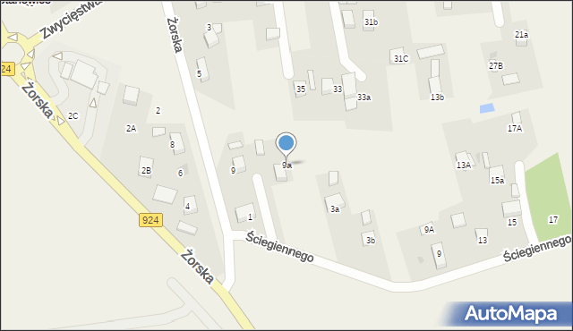 Stanowice, Żorska, 9a, mapa Stanowice