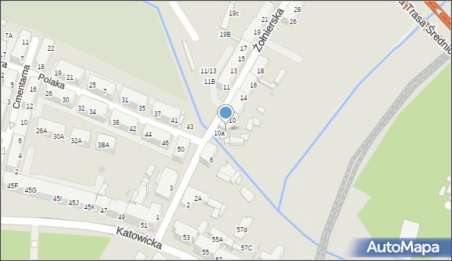 Świętochłowice, Żołnierska, 8, mapa Świętochłowice