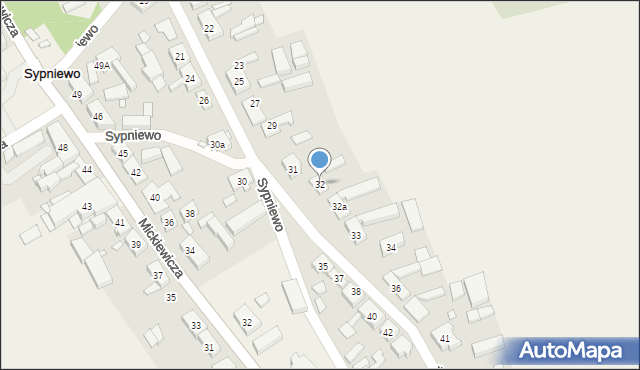 Sypniewo, Żołnierzy 1 Armii Wojska Polskiego, 32, mapa Sypniewo