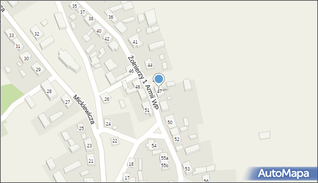 Sypniewo, Żołnierzy 1 Armii Wojska Polskiego, 47, mapa Sypniewo