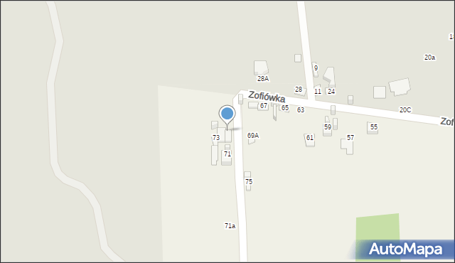 Szewna, Zofiówka, 73A, mapa Szewna