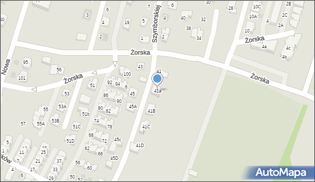 Tychy, Żorska, 41a, mapa Tychów