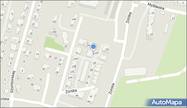 Tychy, Żorska, 6, mapa Tychów