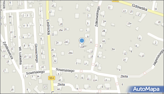 Wieliczka, Żółkiewskiego Stanisława, hetm., 11A, mapa Wieliczka