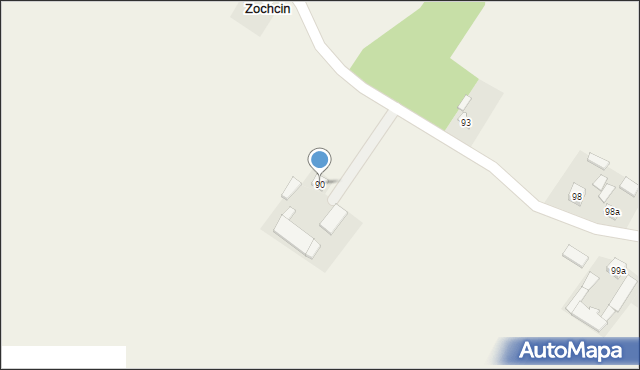 Zochcin, Zochcin, 90, mapa Zochcin