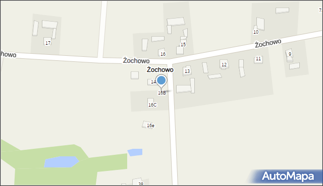 Żochowo, Żochowo, 16B, mapa Żochowo