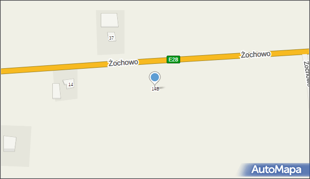 Żochowo, Żochowo, 14B, mapa Żochowo