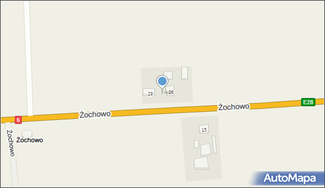 Żochowo, Żochowo, 28b, mapa Żochowo