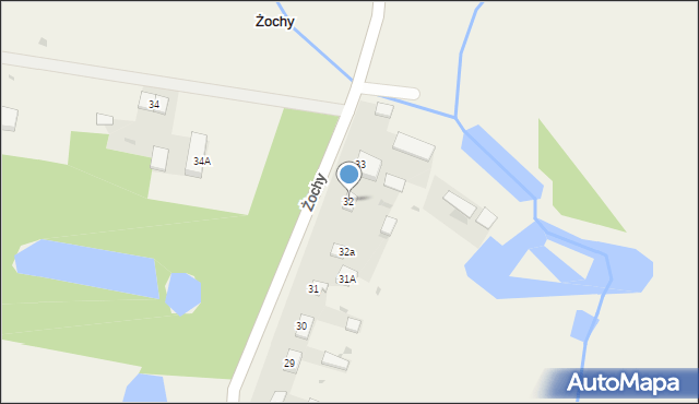 Żochy, Żochy, 32, mapa Żochy