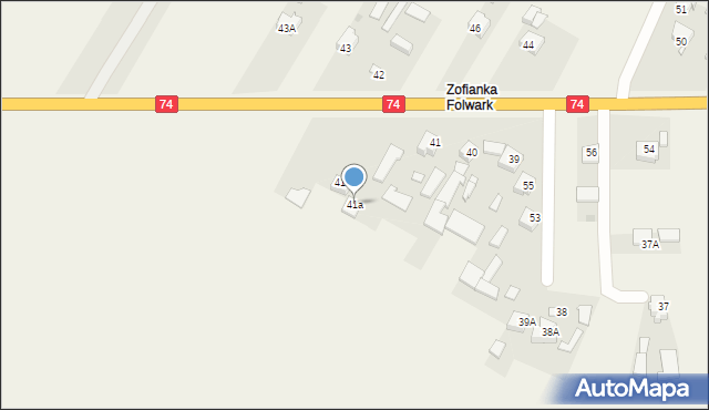 Zofianka Dolna, Zofianka Dolna, 41a, mapa Zofianka Dolna