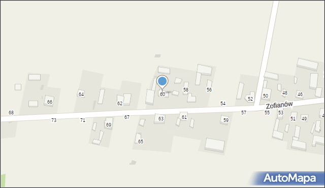 Zofianów, Zofianów, 60, mapa Zofianów